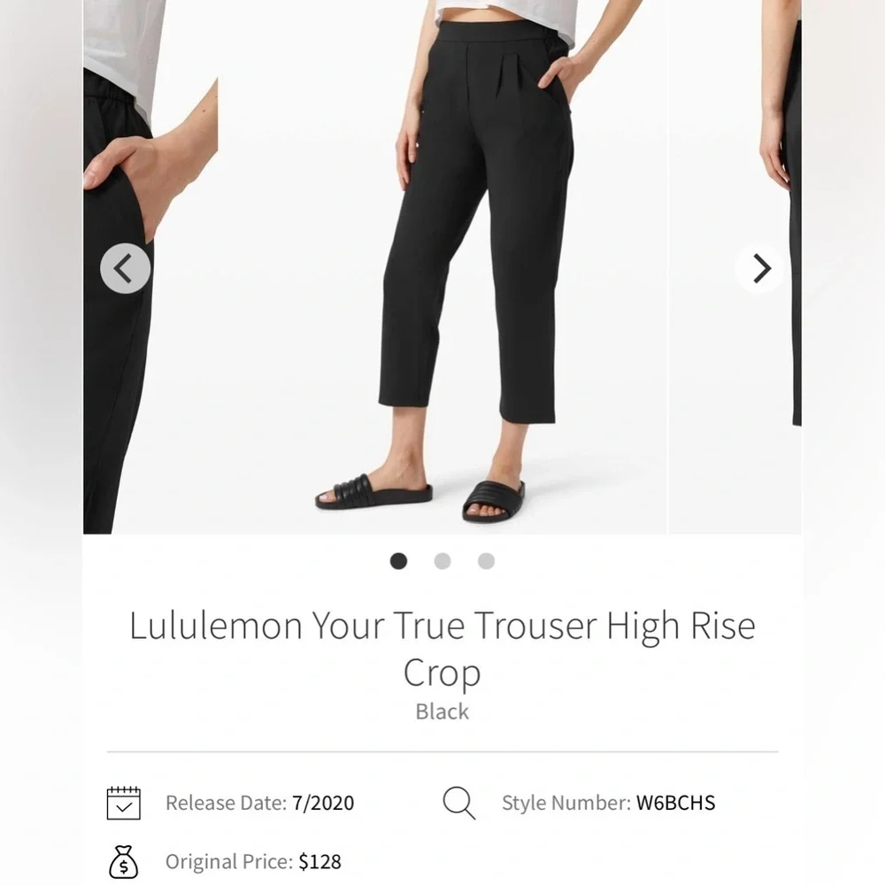 Lululemon Your True Trouser High Rise Crop